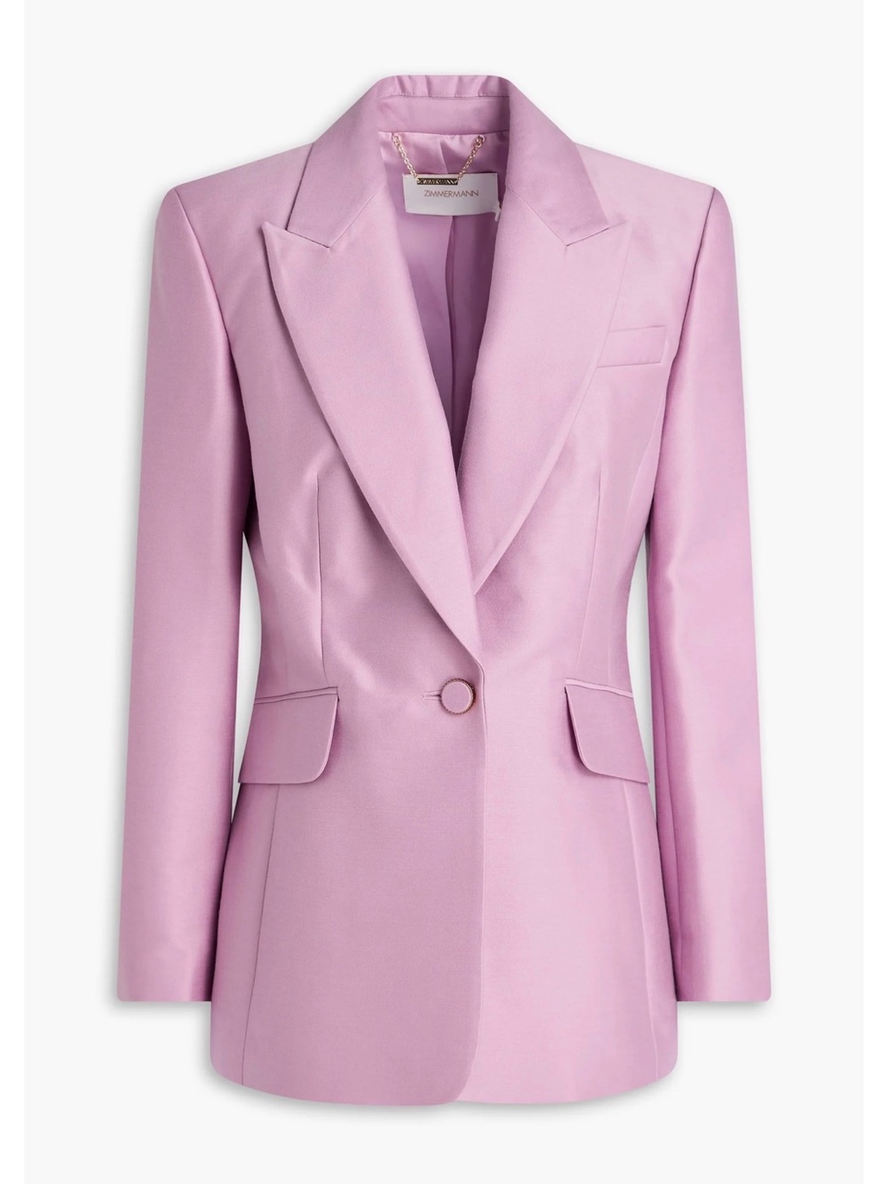 Zimmermann Lavender Single-Button Tailored Blazer